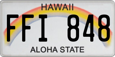 HI license plate FFI848