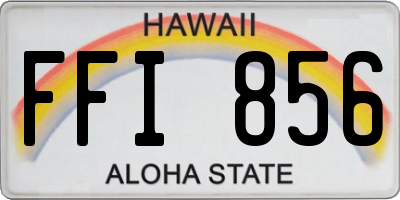 HI license plate FFI856