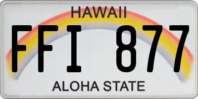 HI license plate FFI877