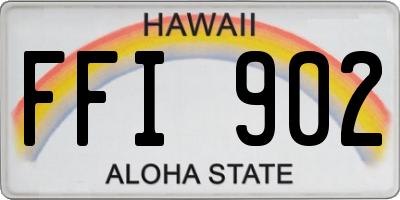 HI license plate FFI902