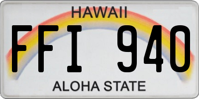 HI license plate FFI940