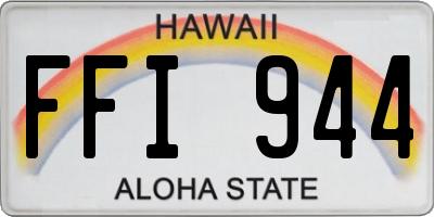HI license plate FFI944