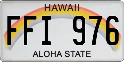 HI license plate FFI976