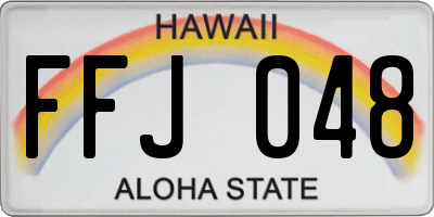 HI license plate FFJ048