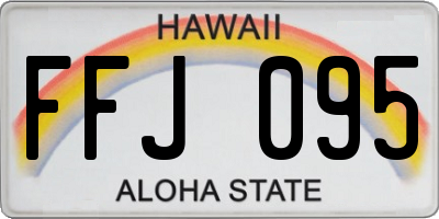 HI license plate FFJ095