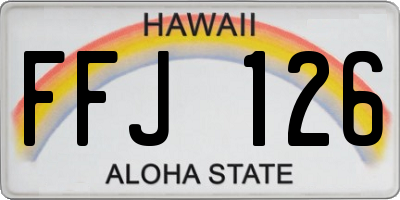 HI license plate FFJ126