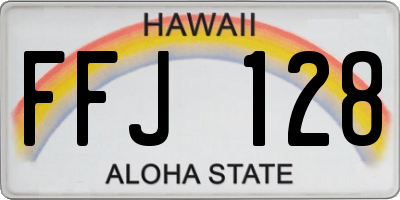 HI license plate FFJ128
