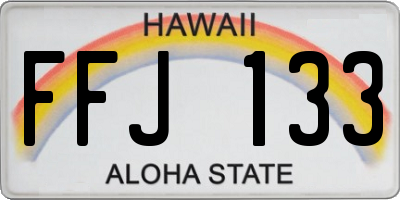 HI license plate FFJ133