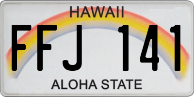 HI license plate FFJ141