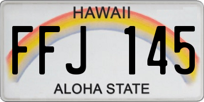 HI license plate FFJ145