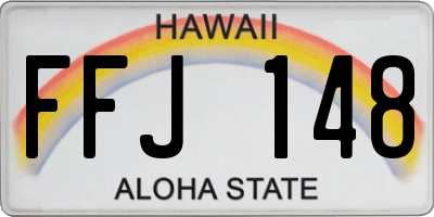 HI license plate FFJ148