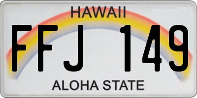 HI license plate FFJ149