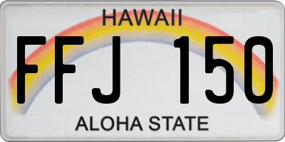 HI license plate FFJ150