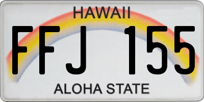 HI license plate FFJ155