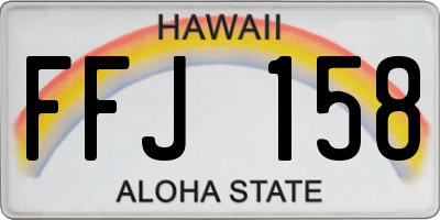HI license plate FFJ158