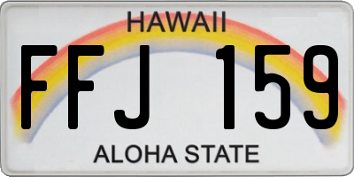HI license plate FFJ159