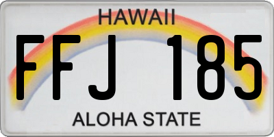 HI license plate FFJ185