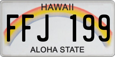 HI license plate FFJ199