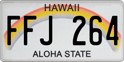 HI license plate FFJ264