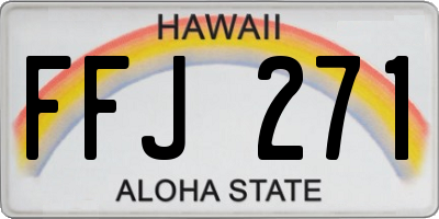 HI license plate FFJ271