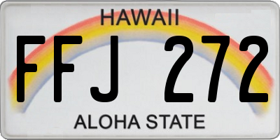 HI license plate FFJ272