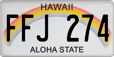 HI license plate FFJ274