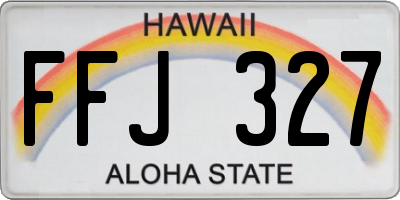 HI license plate FFJ327