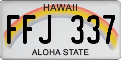 HI license plate FFJ337