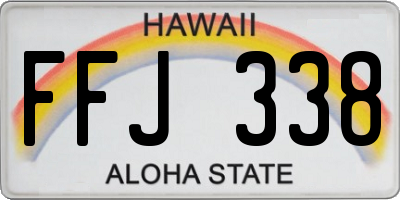 HI license plate FFJ338