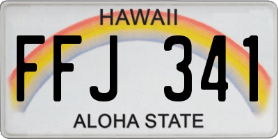 HI license plate FFJ341