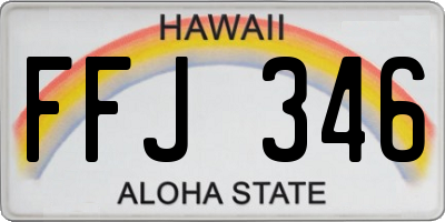 HI license plate FFJ346