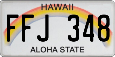 HI license plate FFJ348