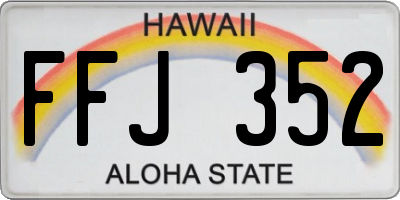 HI license plate FFJ352