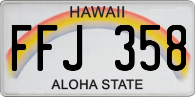 HI license plate FFJ358