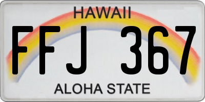 HI license plate FFJ367