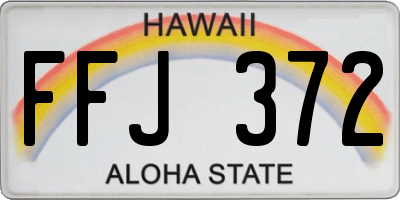 HI license plate FFJ372