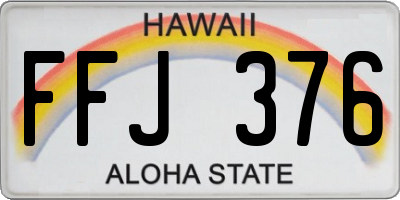 HI license plate FFJ376