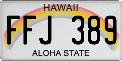 HI license plate FFJ389