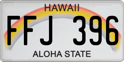 HI license plate FFJ396
