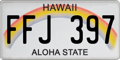 HI license plate FFJ397