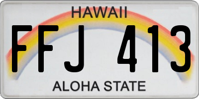 HI license plate FFJ413