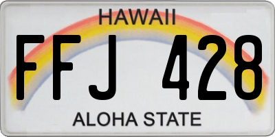 HI license plate FFJ428