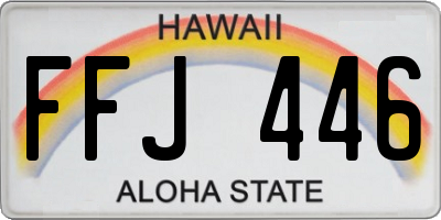 HI license plate FFJ446