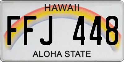 HI license plate FFJ448