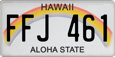 HI license plate FFJ461