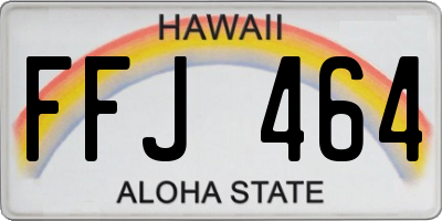 HI license plate FFJ464