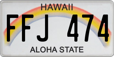 HI license plate FFJ474