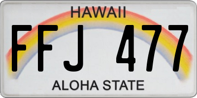 HI license plate FFJ477