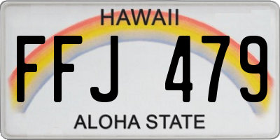 HI license plate FFJ479