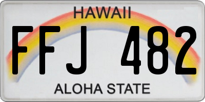 HI license plate FFJ482